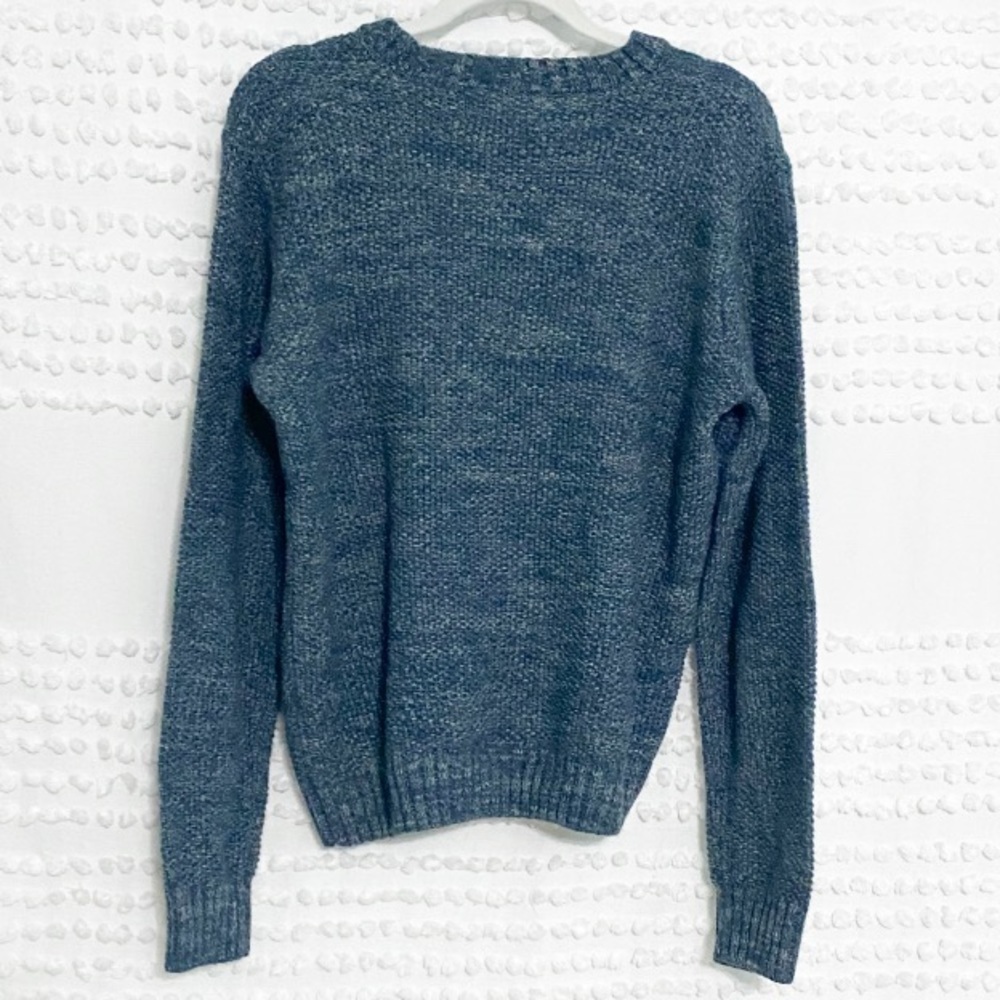 Primark blue knit crewneck pullover sweater m - Picture 5 of 8